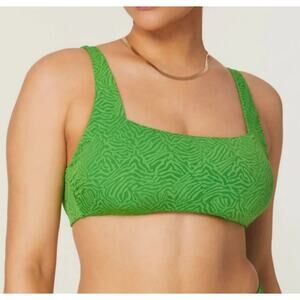 NWT Andie Swim The Rye Bikini Top Green Size Small